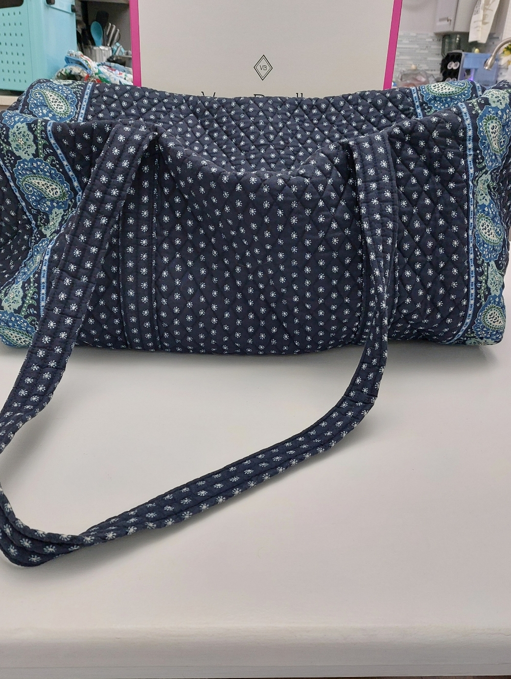 Vera Bradley XL Duffel Vintage Seaport Navy